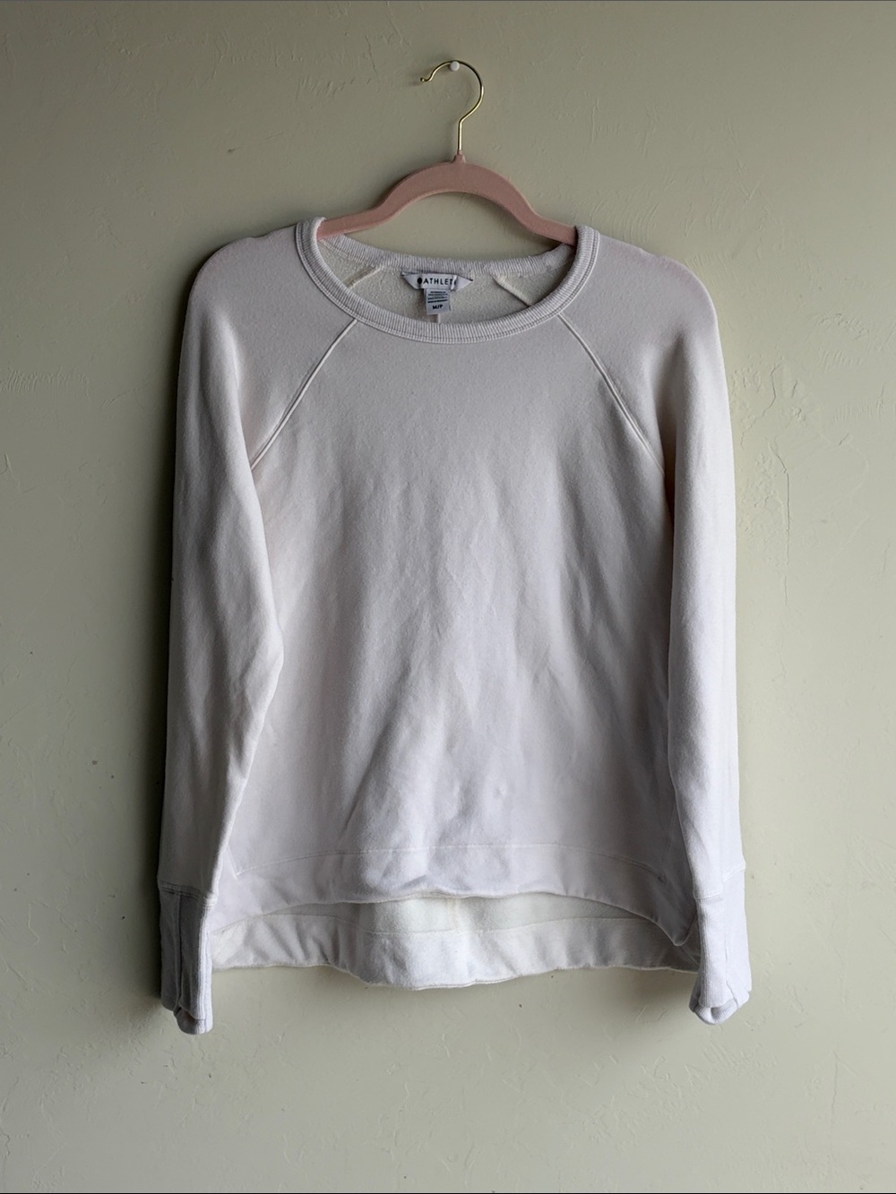 Athleta Light Pink‎ Raglan Crew Sweatshirt
